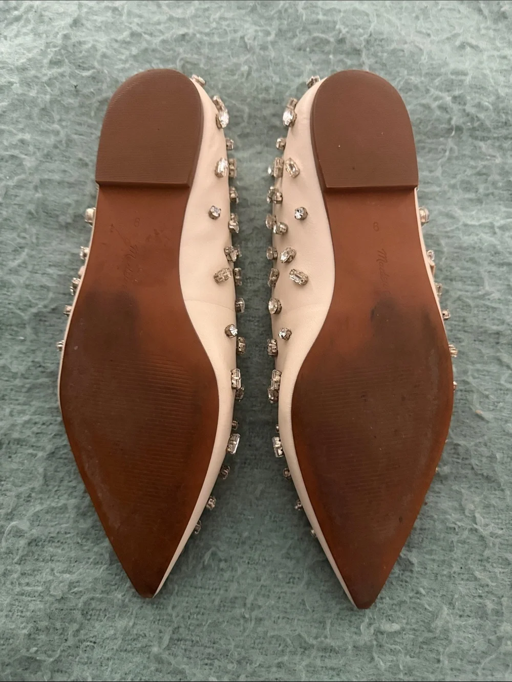 Madewell Elsie Mary Jane Rhinestone Flats in Ecru - Picture 5 of 5